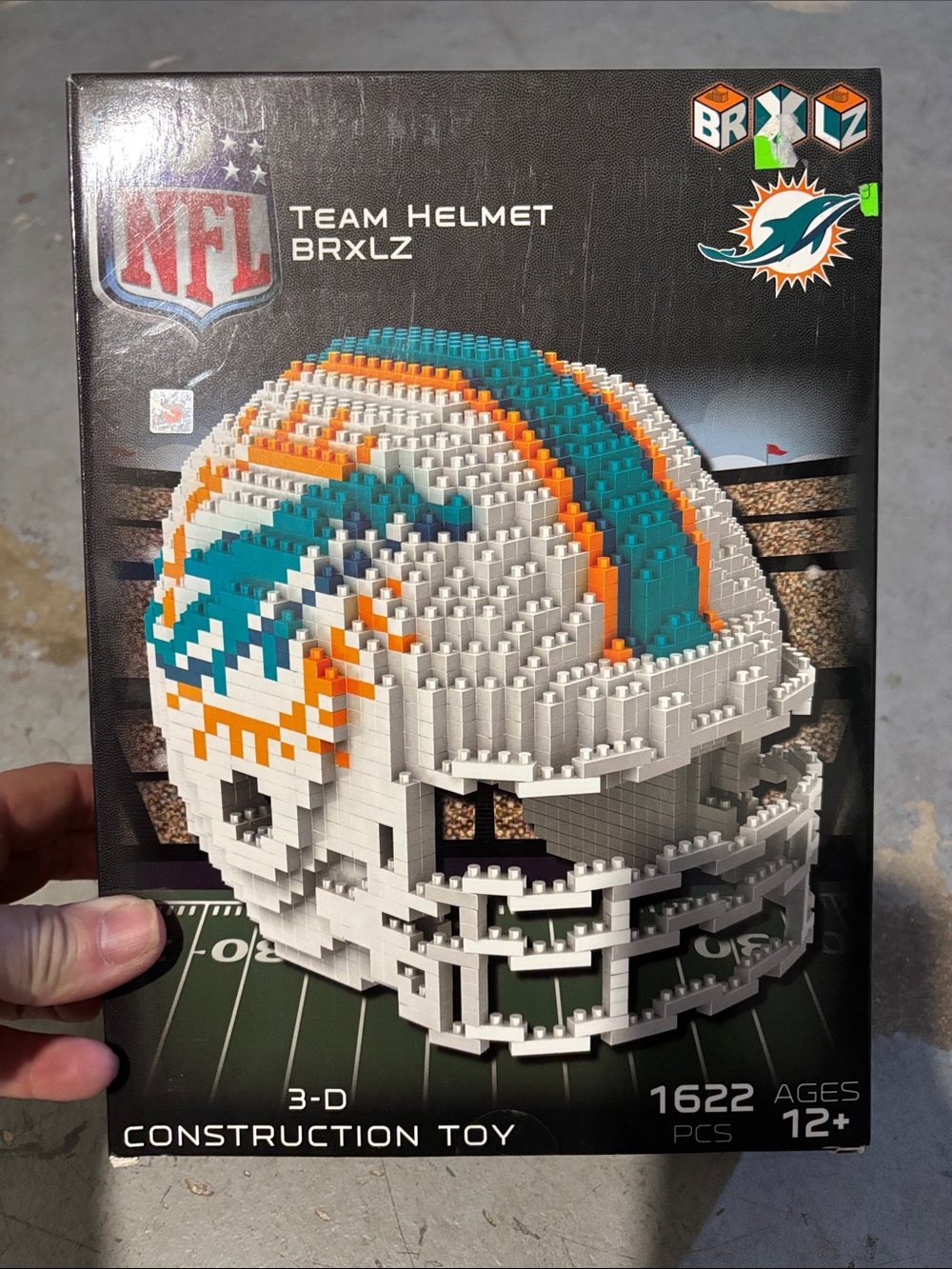 🔥BUNDLESALE NFL Miami Dolphins BRXLZ Helmet Brick Building Set Collectible NIB